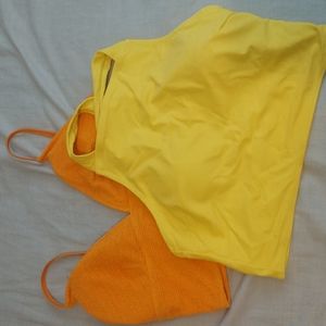 2 Old Navy bikini tops, sz L